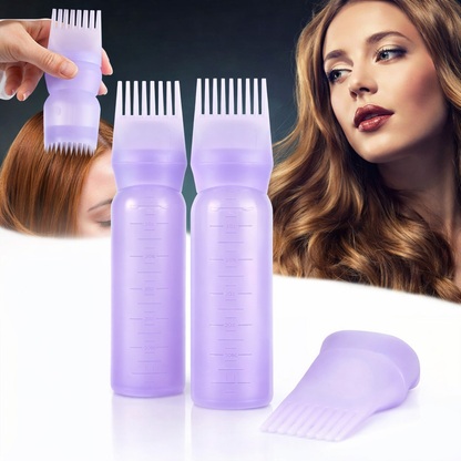 Root Comb Applicator Bottle for Hair Dye & Oil